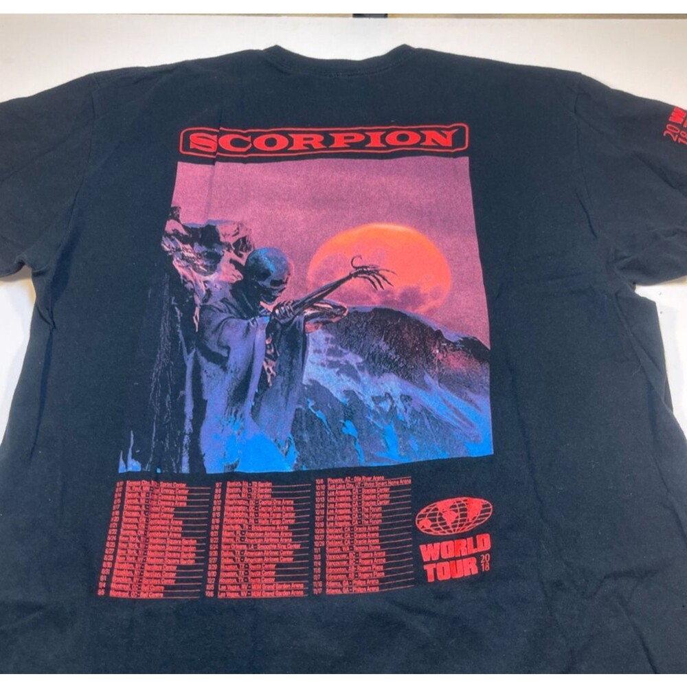 #017 - DRAKE Scorpion 2018 Concert Tour T SHIRT Sz Mens XL Rap Hip Hop Authentic